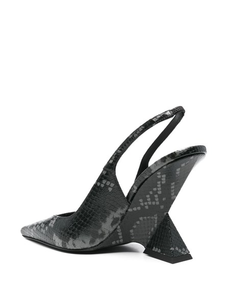 THE ATTICO - Python print leather slingbacks