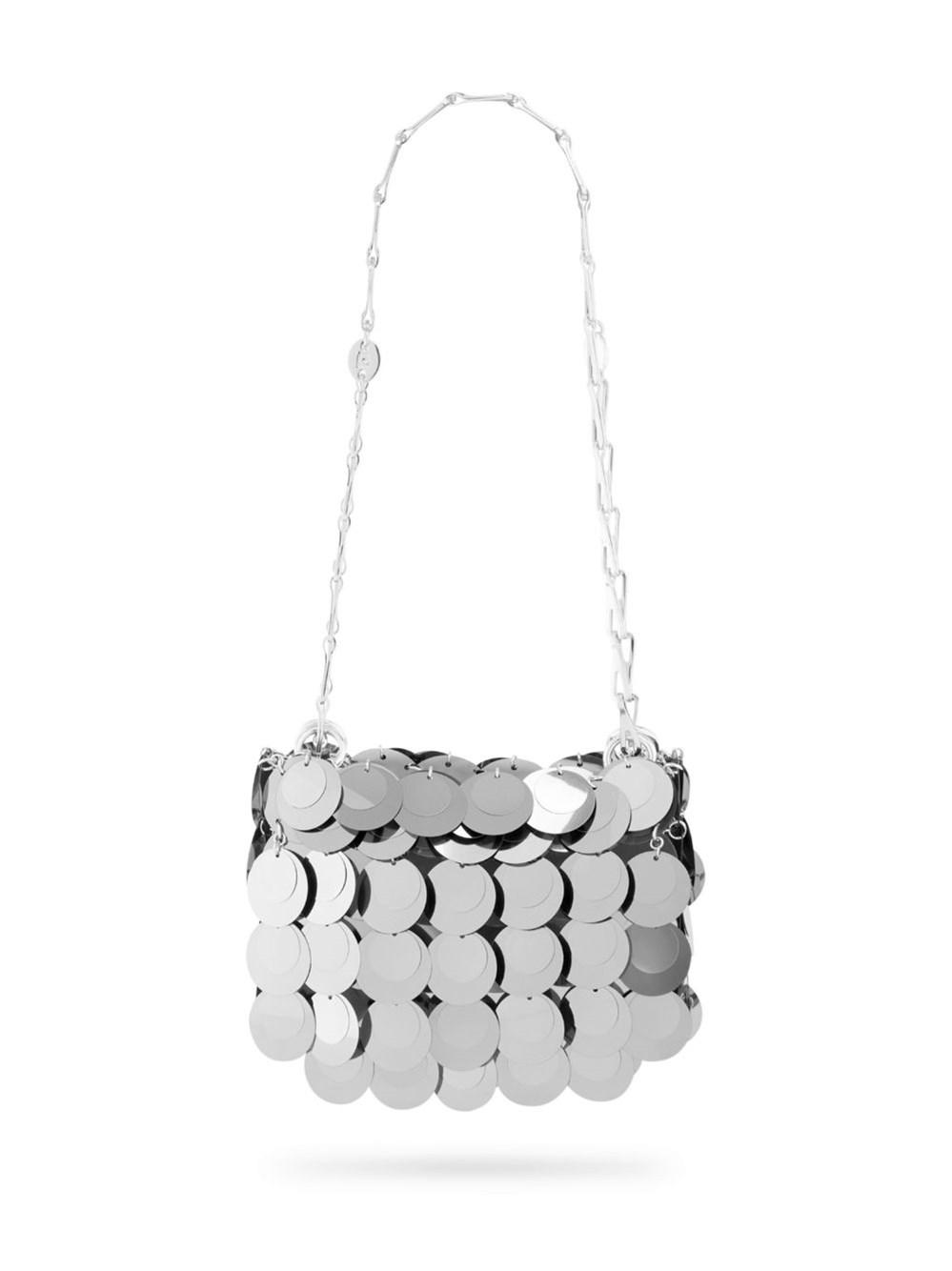 Rabanne Iconic 1969 Sparkle Nano Bag In Silver