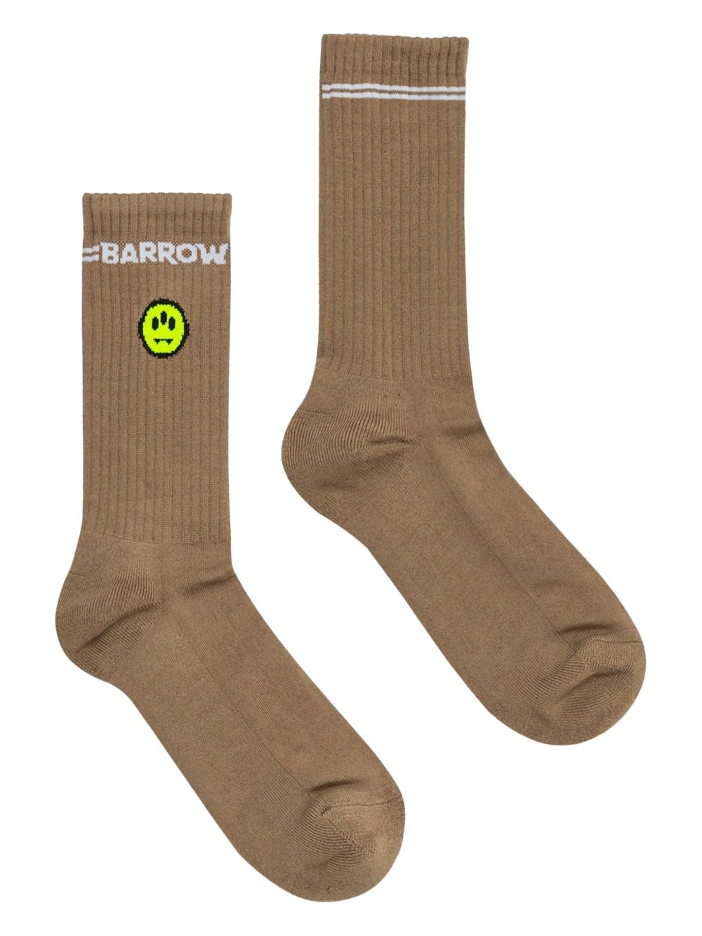Barrow Logo Print Socks In Brown