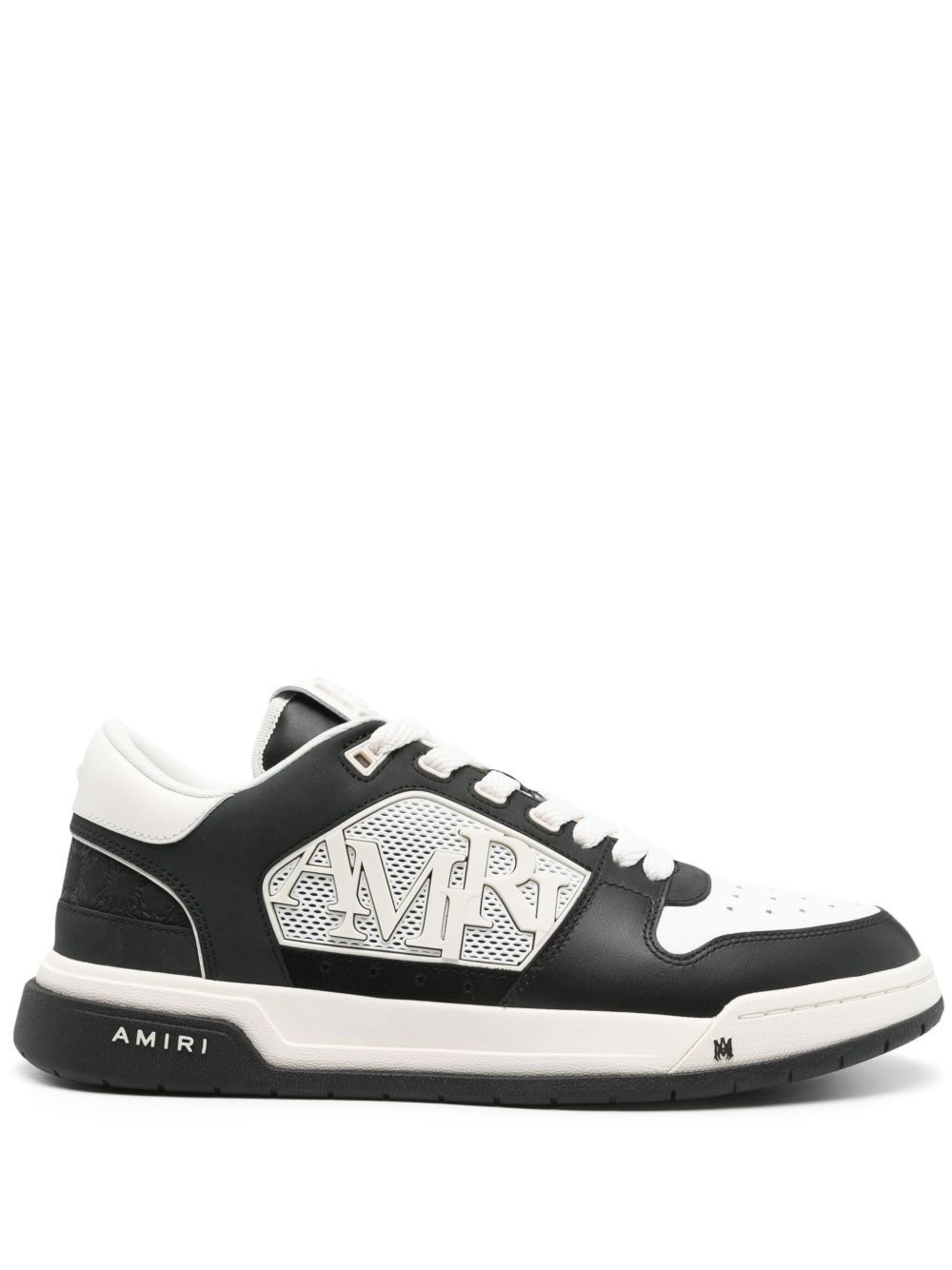 Amiri 'ma Quand' Black And White Low Top Sneakers With Logo Patch On The Tongue And Logo Lettering On The In Black