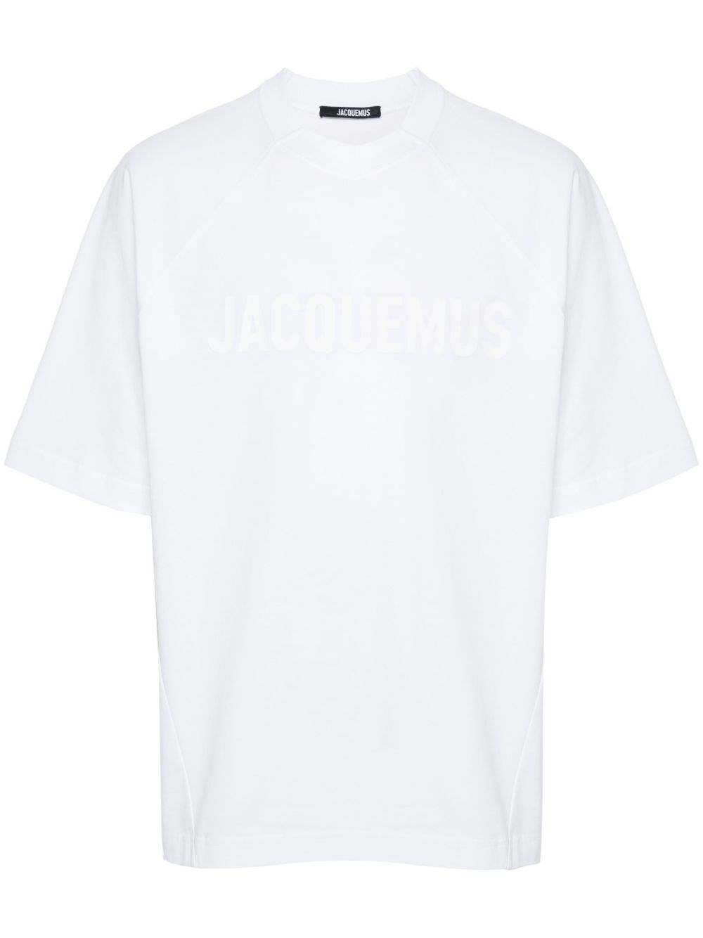 Jacquemus Typo Logo Crewneck T-shirt In White