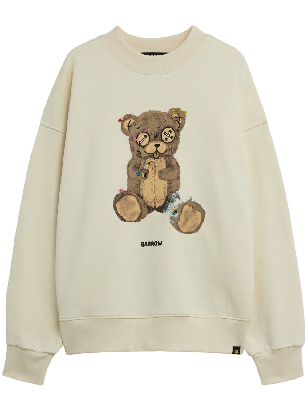 Barrow Teddy Print Sweatshirt In Neutrals