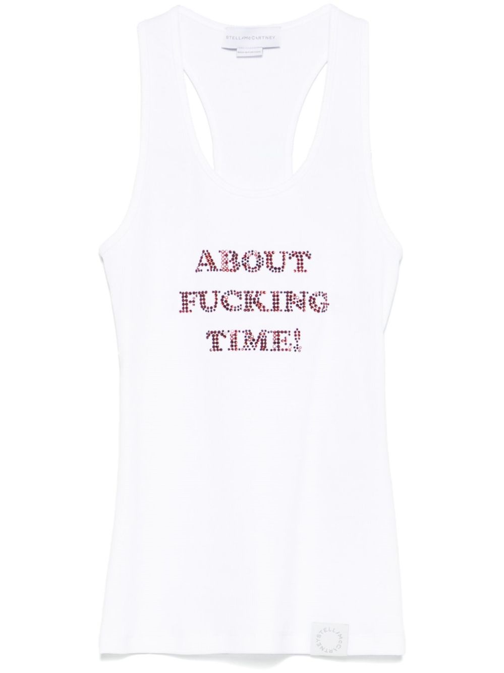 Stella Mccartney Crystal-embellished Tank Top In White