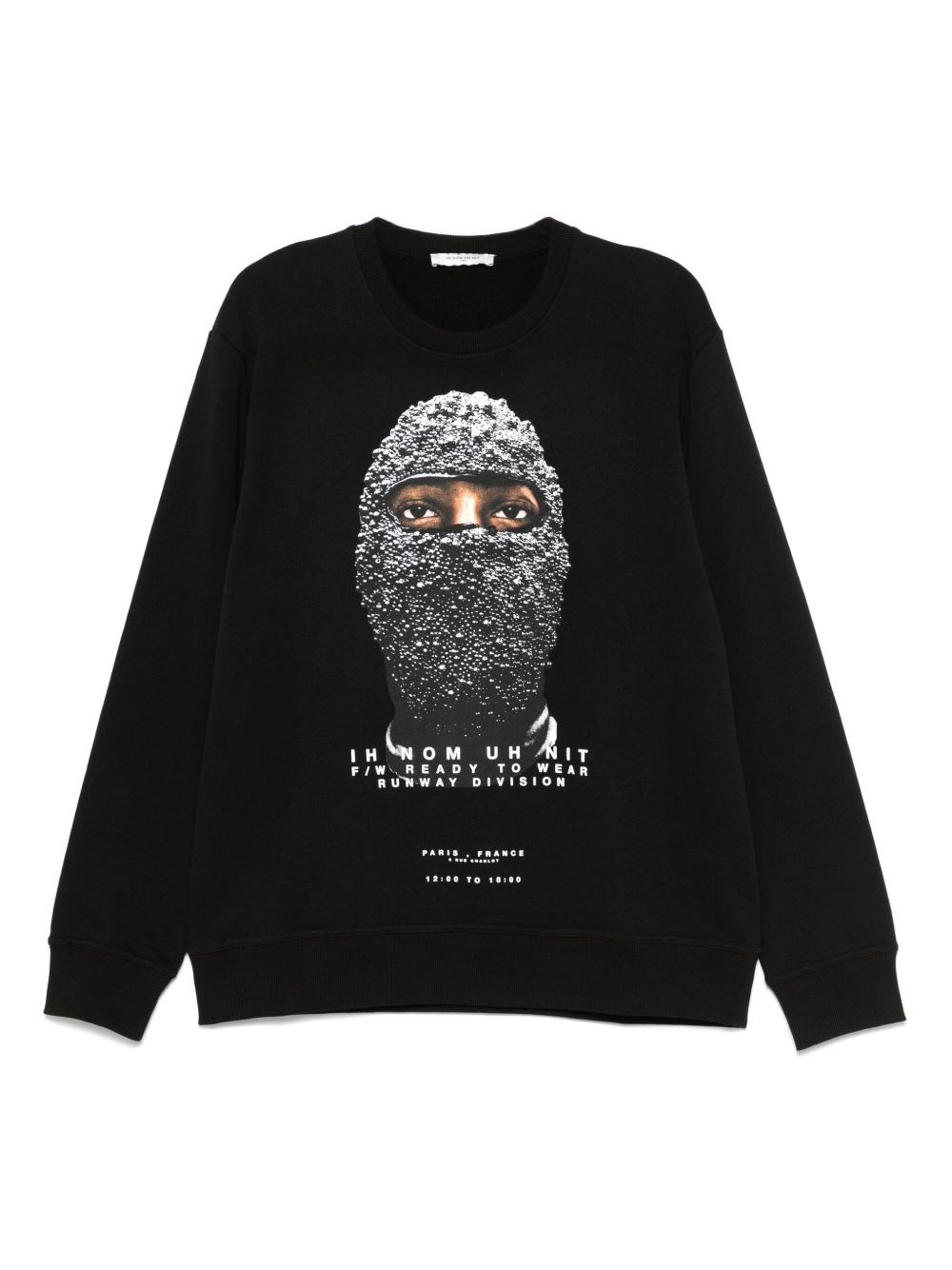 Ih Nom Uh Nit Black Mask-print Sweater
