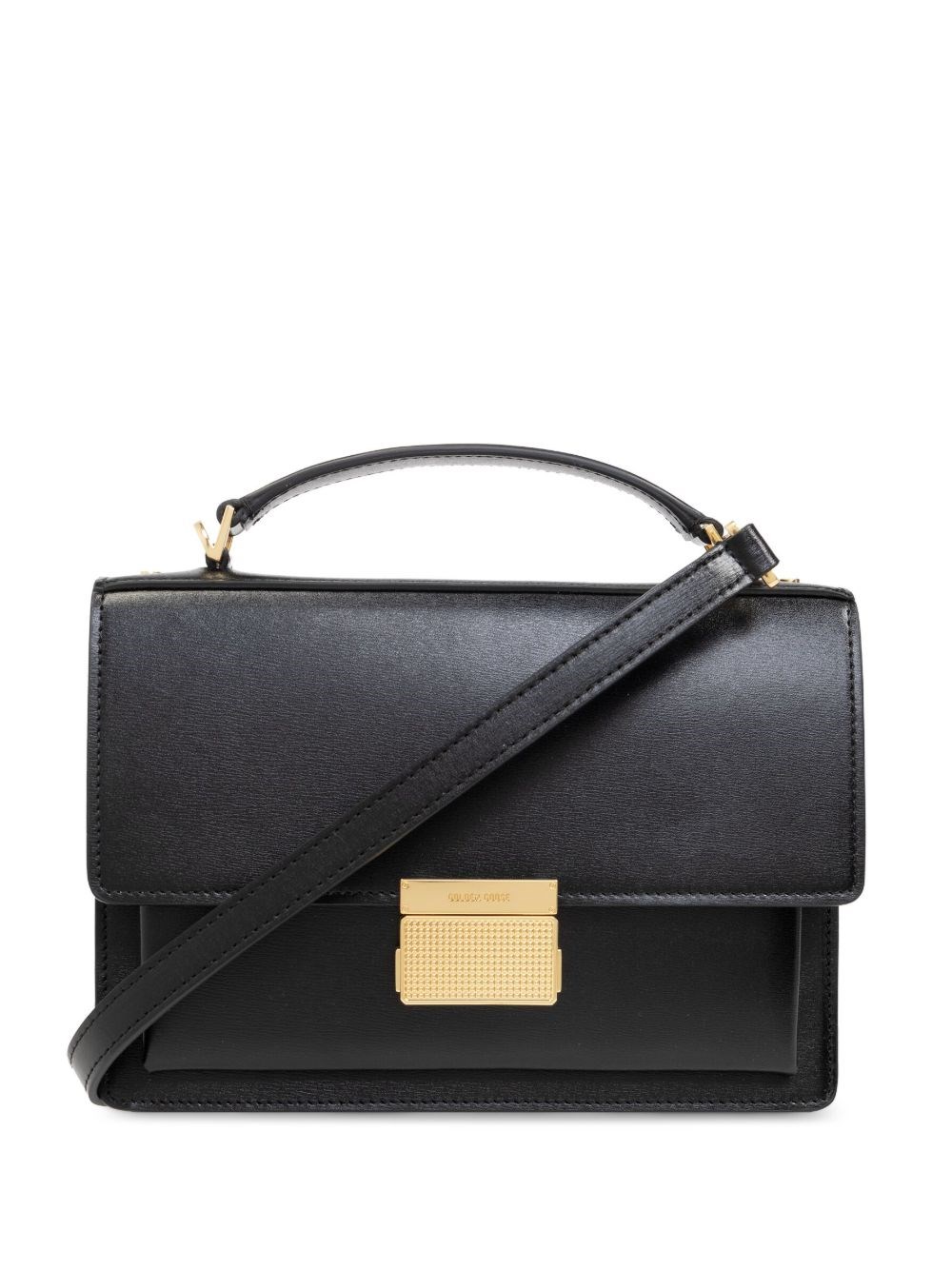 Golden Goose Venezia Bag Palmellato Leather Body Gold Metal Details Bags In ブラック