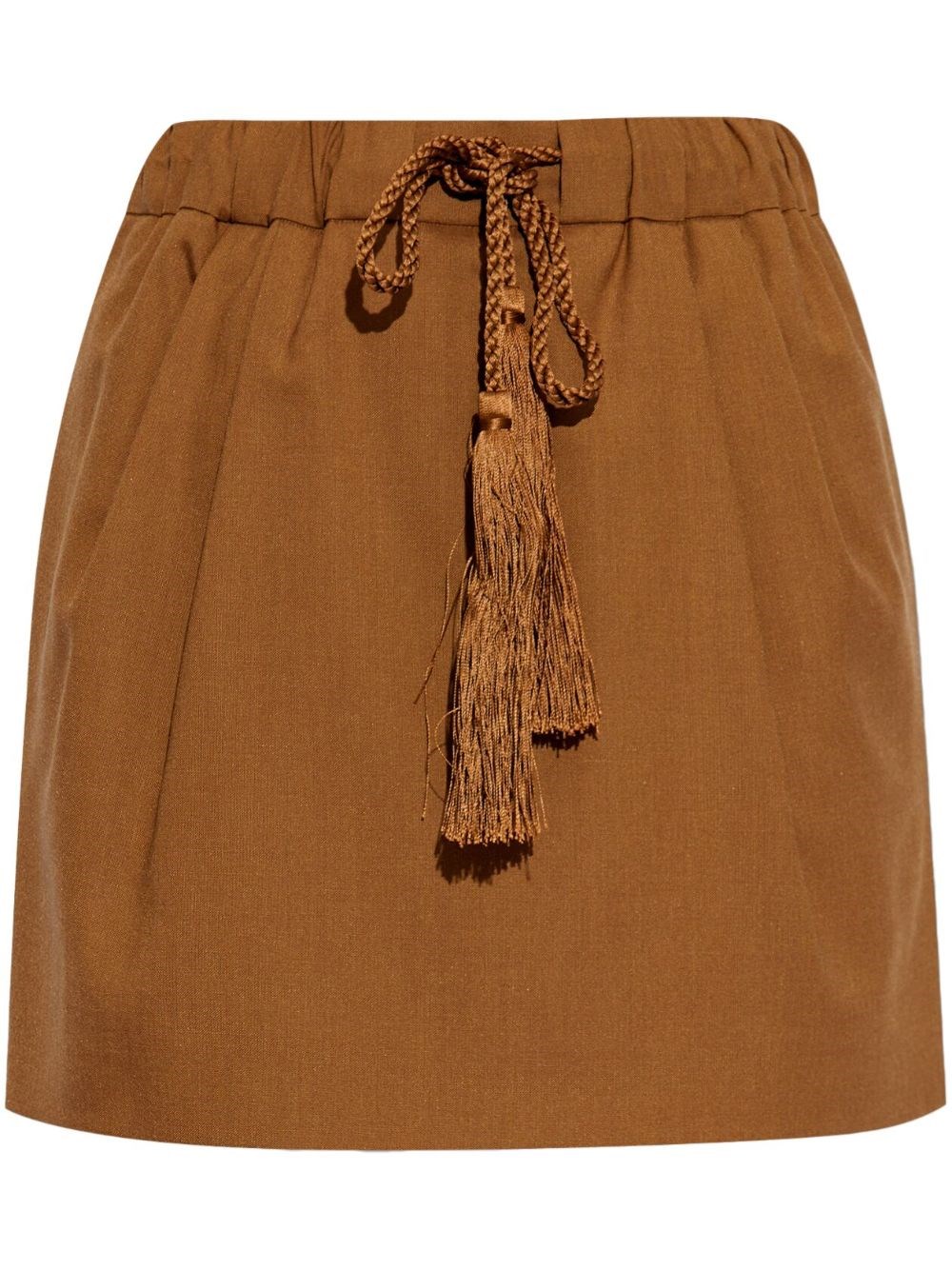 Max Mara Mini Skirt In Wool, Mohair And Silk Canvas