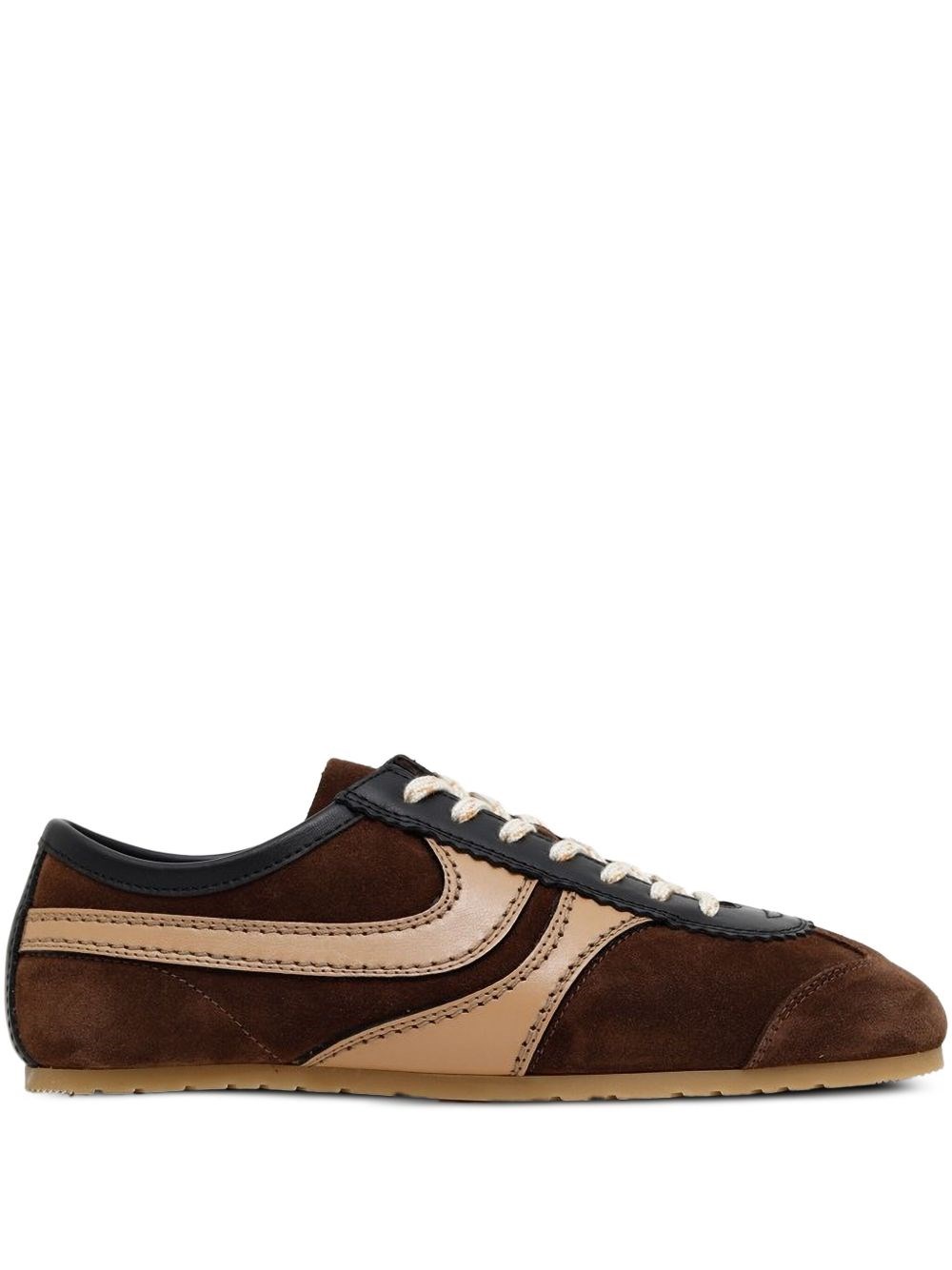 Dries Van Noten Leather-trimmed Suede Sneakers