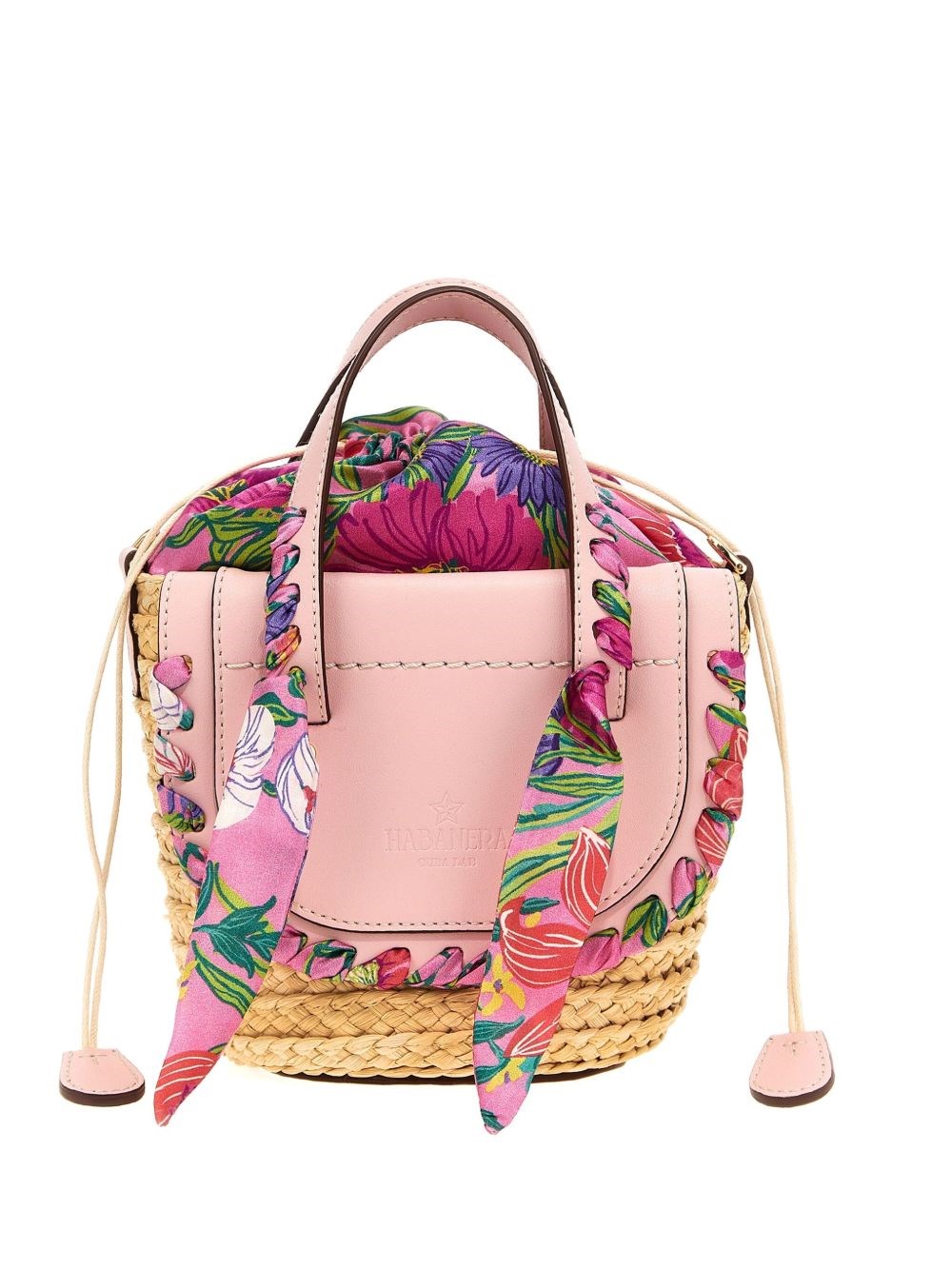 Cuba Lab Handbag With Woven Straw Base