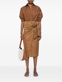 Max Mara★Gonna in twill di lino e seta Gonna tequila a tubinoin twill di lino e seta MAX MARA