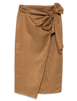 MAX MARA Gonna in twill di lino e seta | Dante5.com