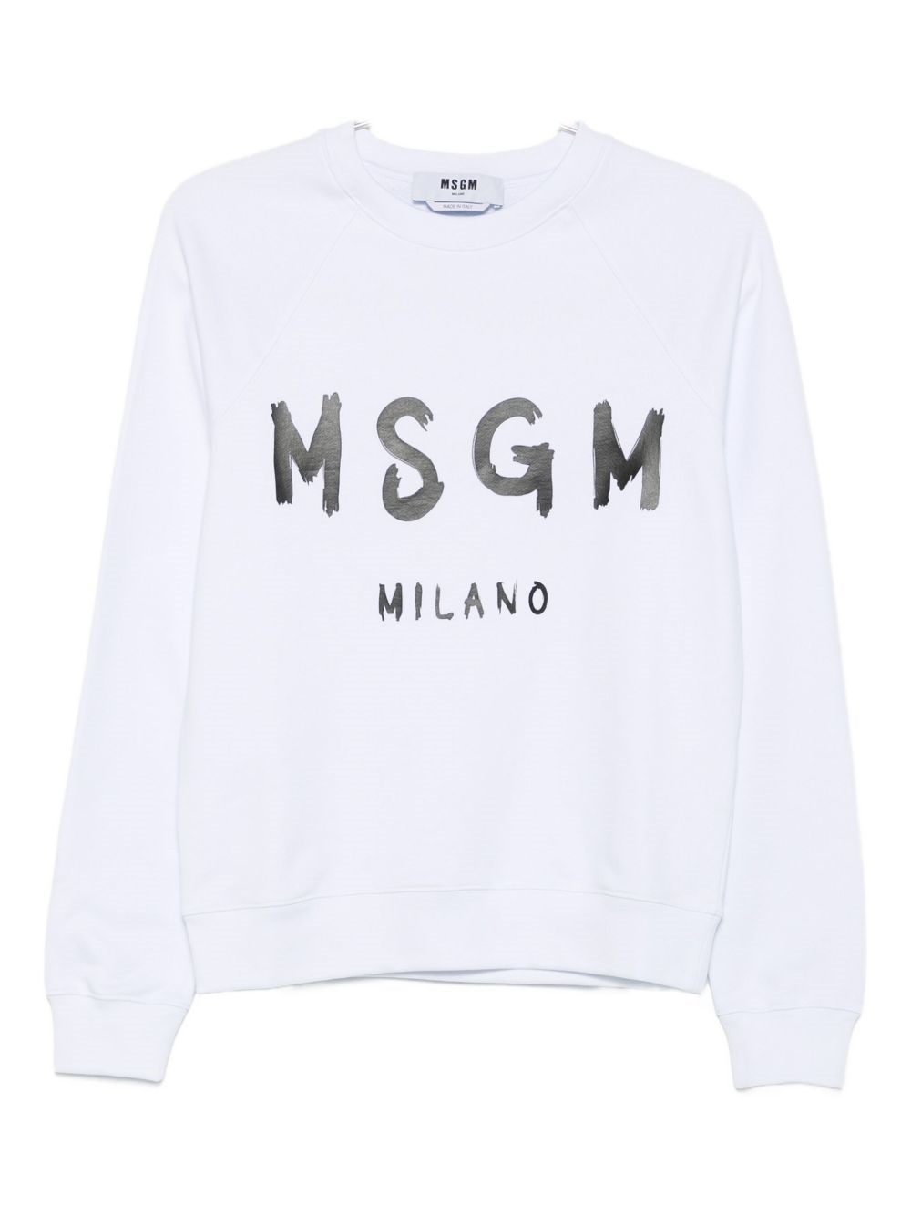 Msgm Relaxed-fit Graphic Print Sweatshirt In White