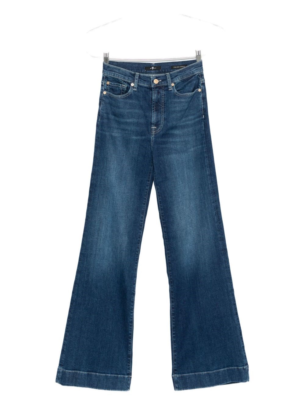 7 For All Mankind High-waist Wide-leg Jeans In Blue