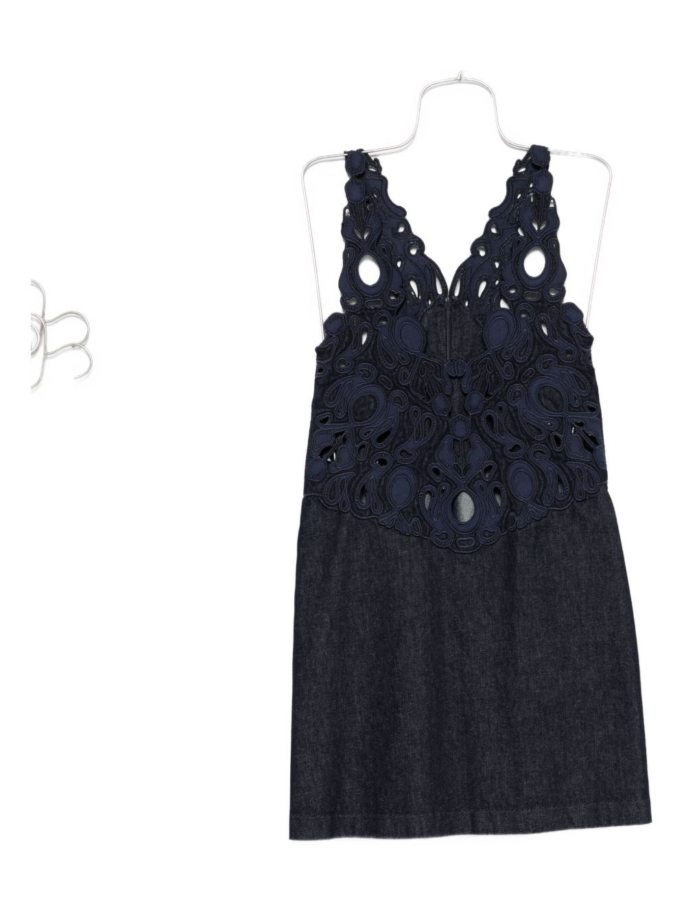 Dondup Denim Dress With Embroidery In Blue