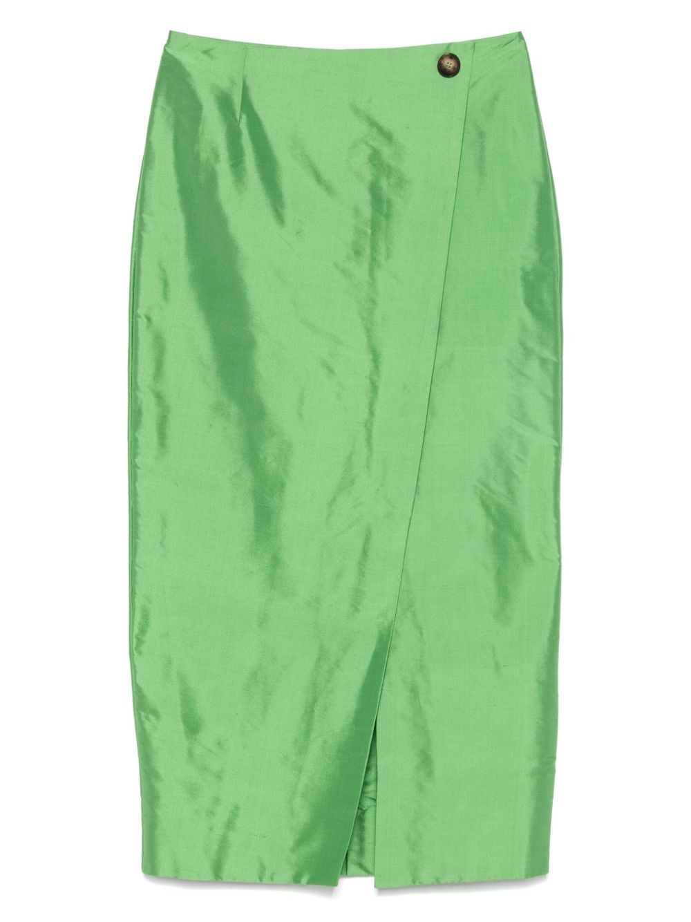 Luisa Spagnoli Silk Pencil Skirt In Green
