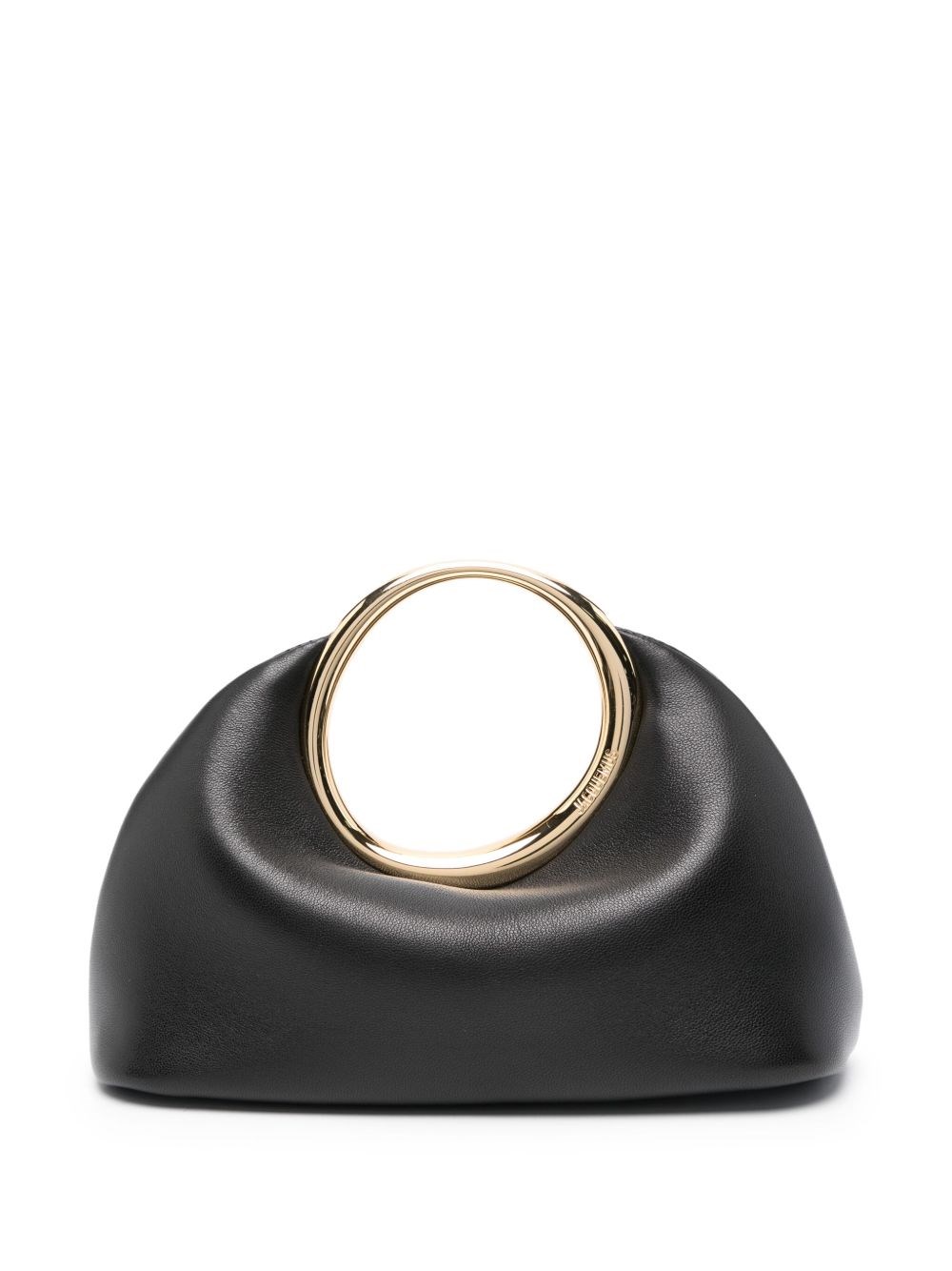 Jacquemus Small Calino Leather Top Handle Bag In Black