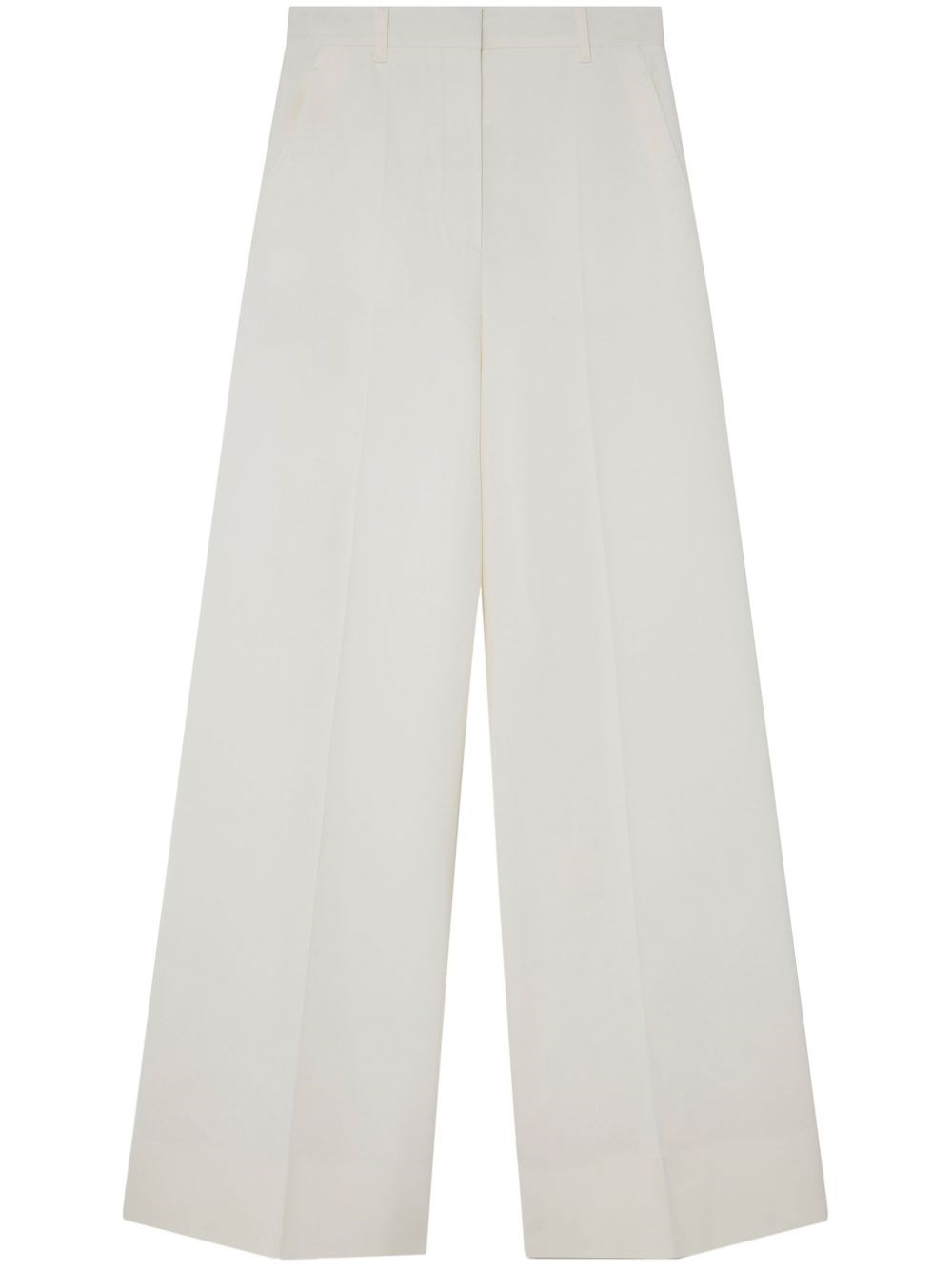 Stella Mccartney Wool Flared Trousers In White