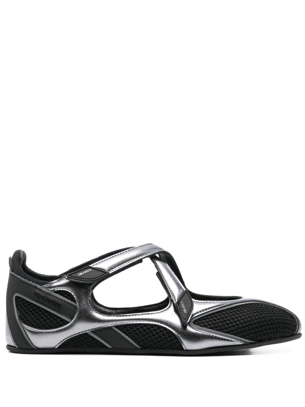 Attico Ballet Flats In Synthetic Fabric In Black