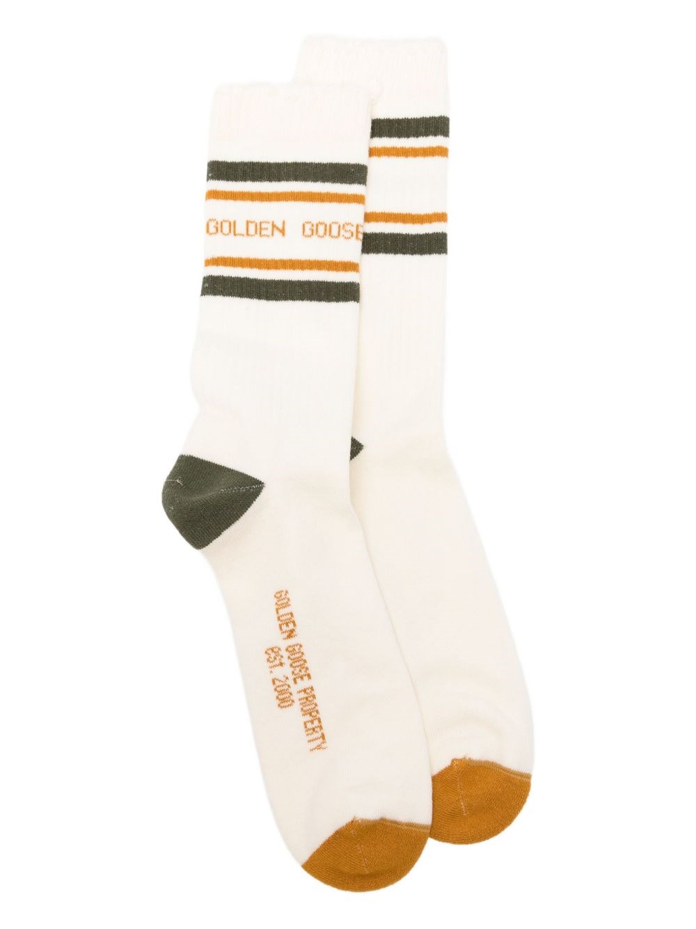Golden Goose Ribbed Socks In White