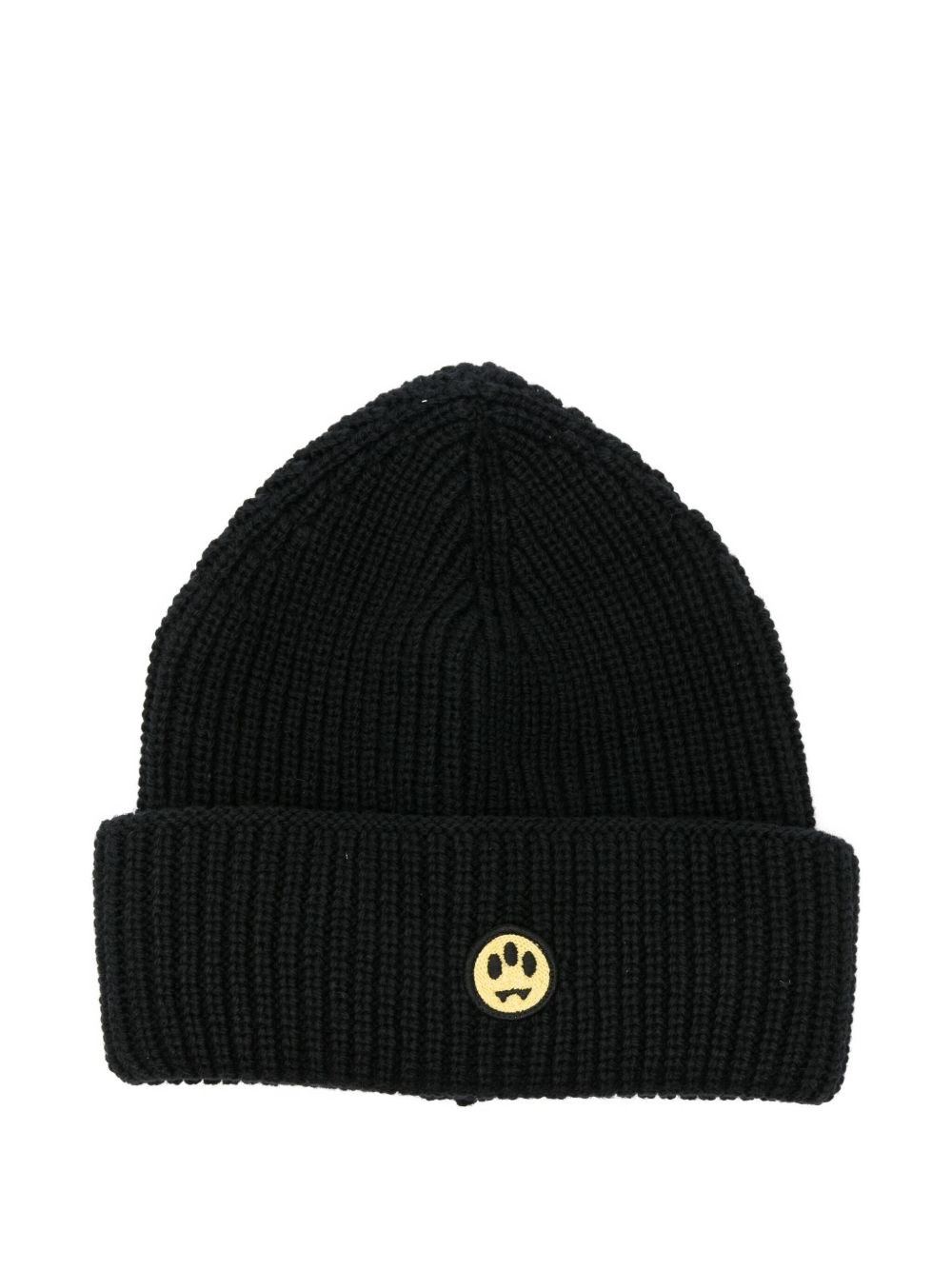 Barrow Ribbed Knit Hat In Black