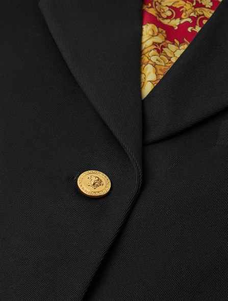 VERSACE - Gabardine short boxy blazer