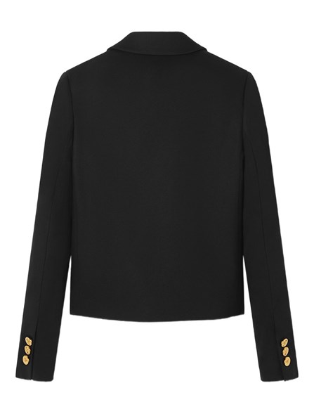 VERSACE - Gabardine short boxy blazer