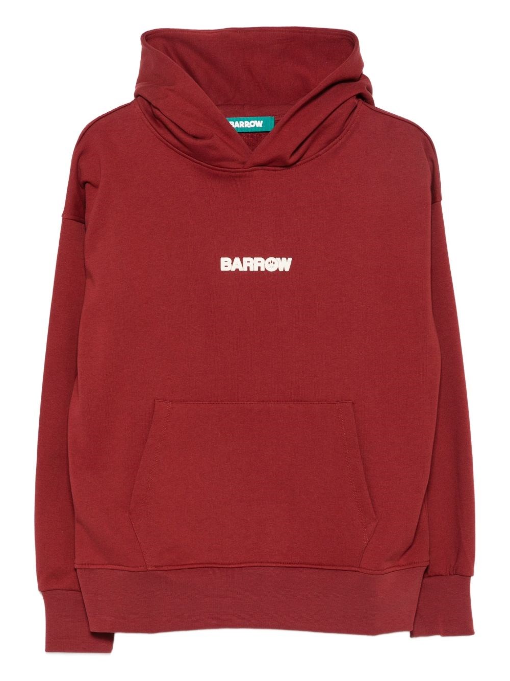 Barrow Teddy-print Hooded Sweatshirt In Red