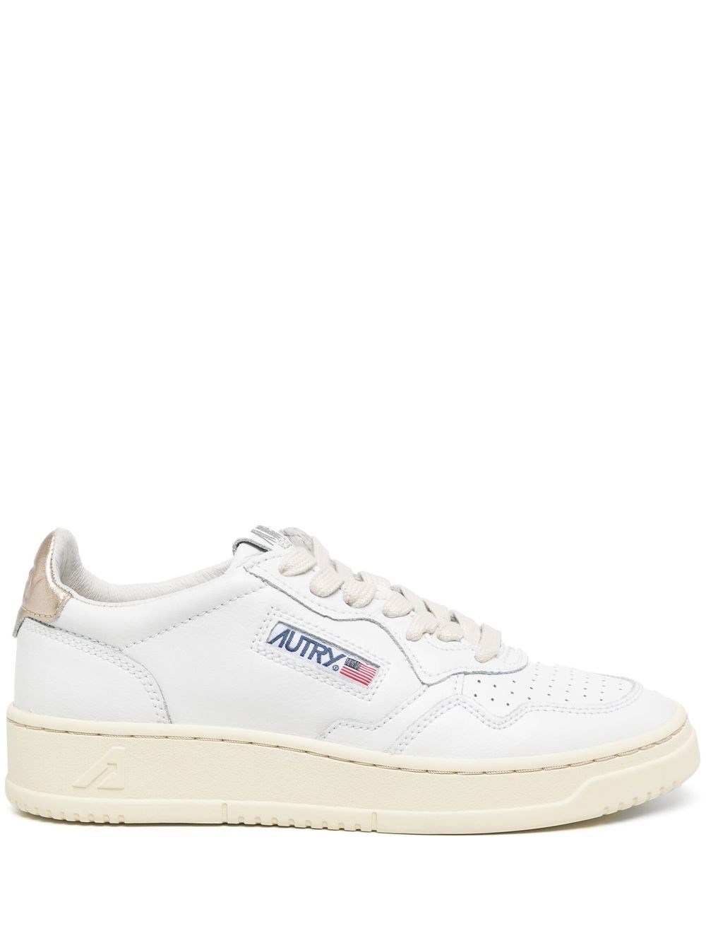Autry Low-top White Sneakers With Retro-inspired Design In White