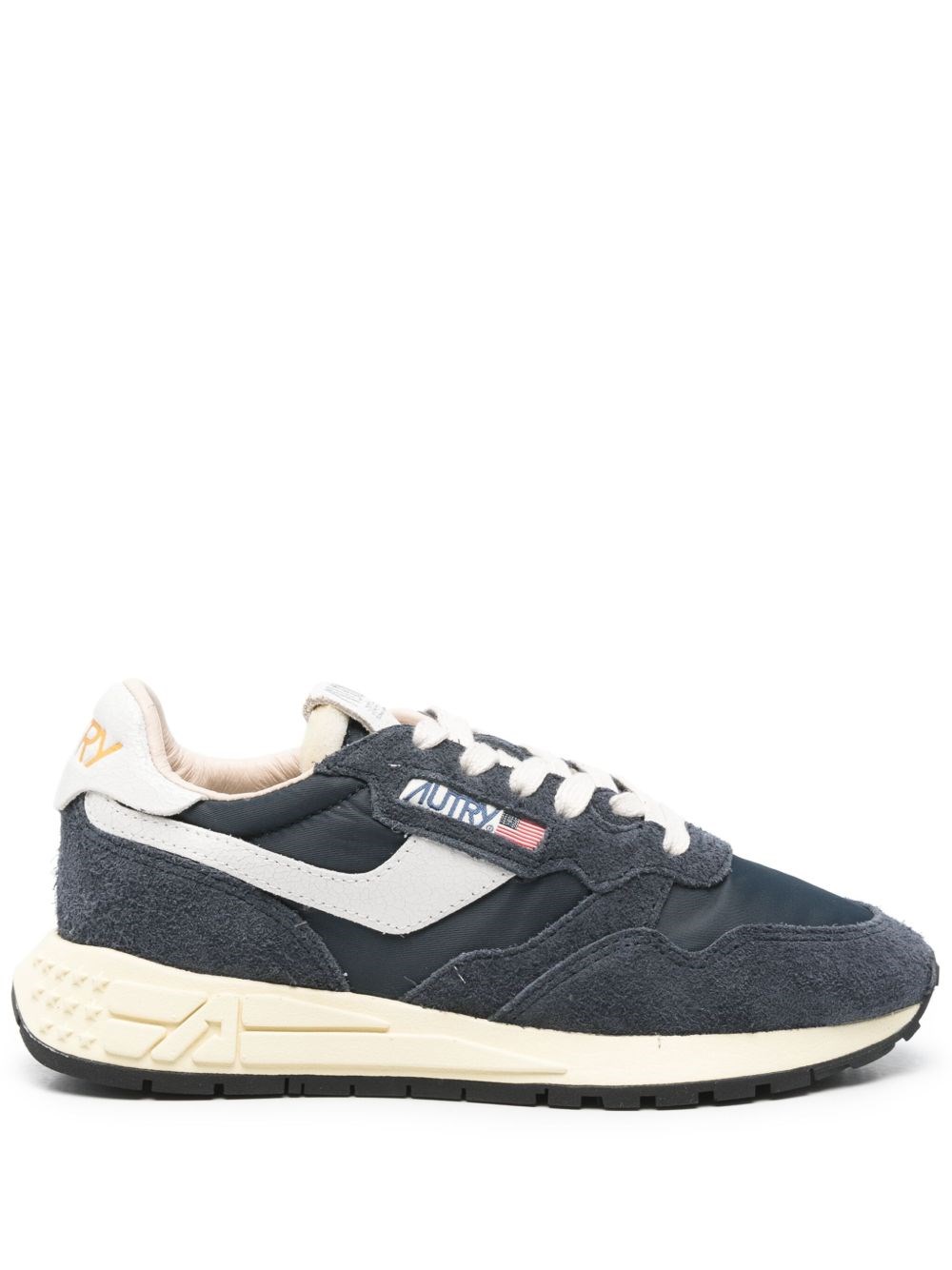 Autry 'reelwind' Blue Low Top Sneakers With Logo Patch On Tongue And Side And Logo Lettering On The Heel In Neutral