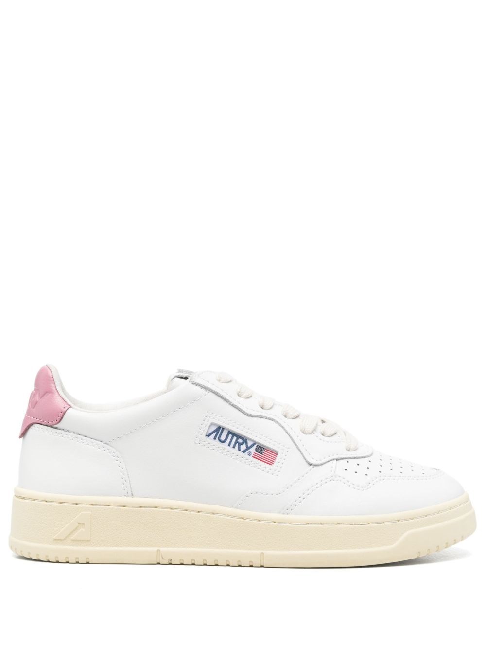 Autry Leather Upper Sneakers With Perforated Detailing In Multi