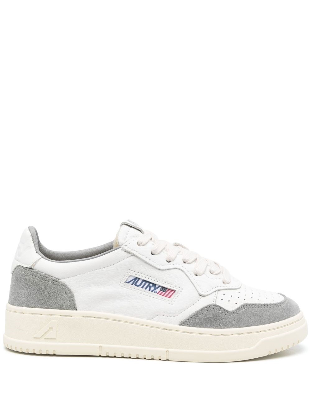 Autry Grey Medalist Sneakers In White
