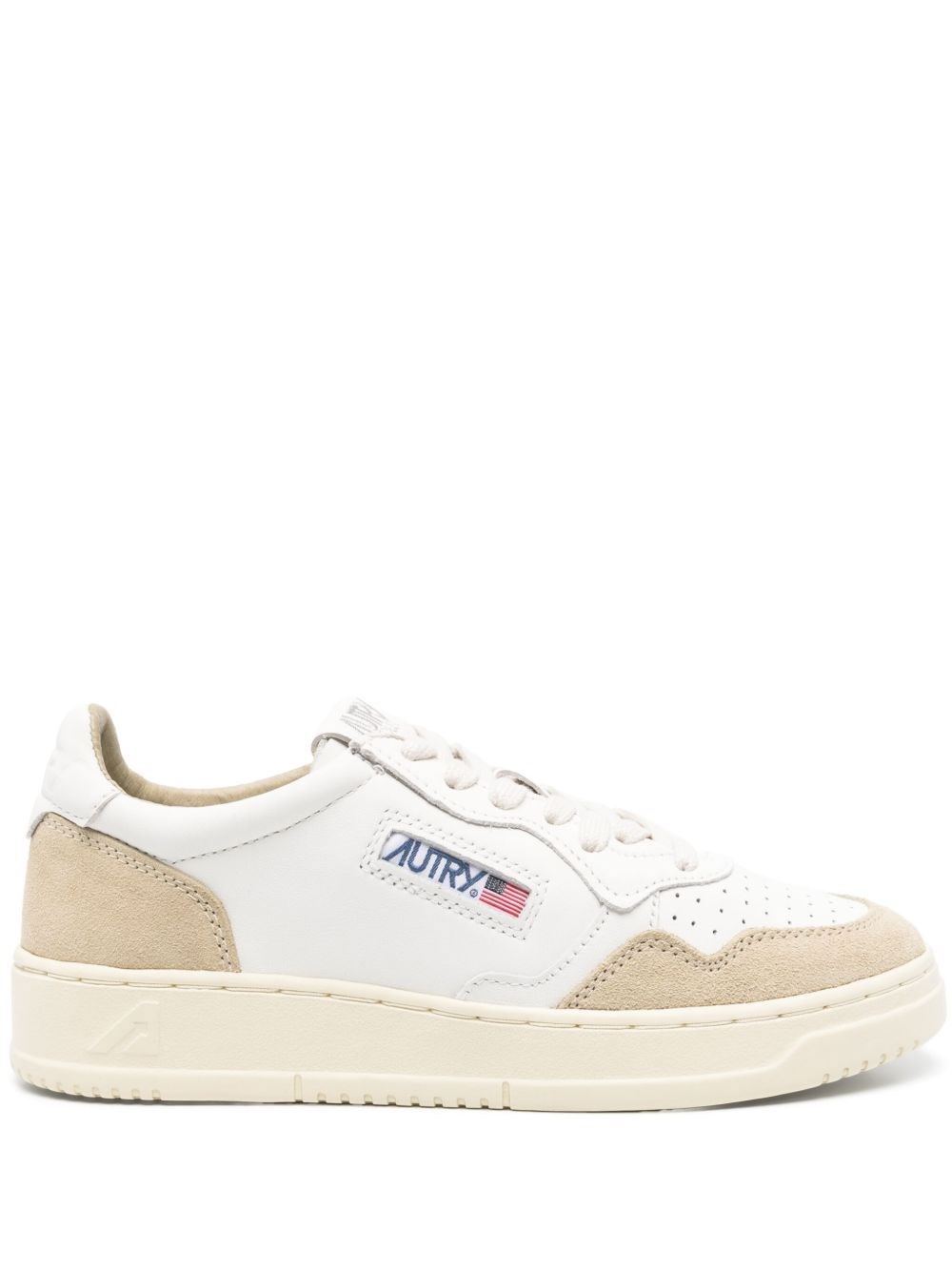 Autry Medalist Low Low-top Leather Sneakers In White