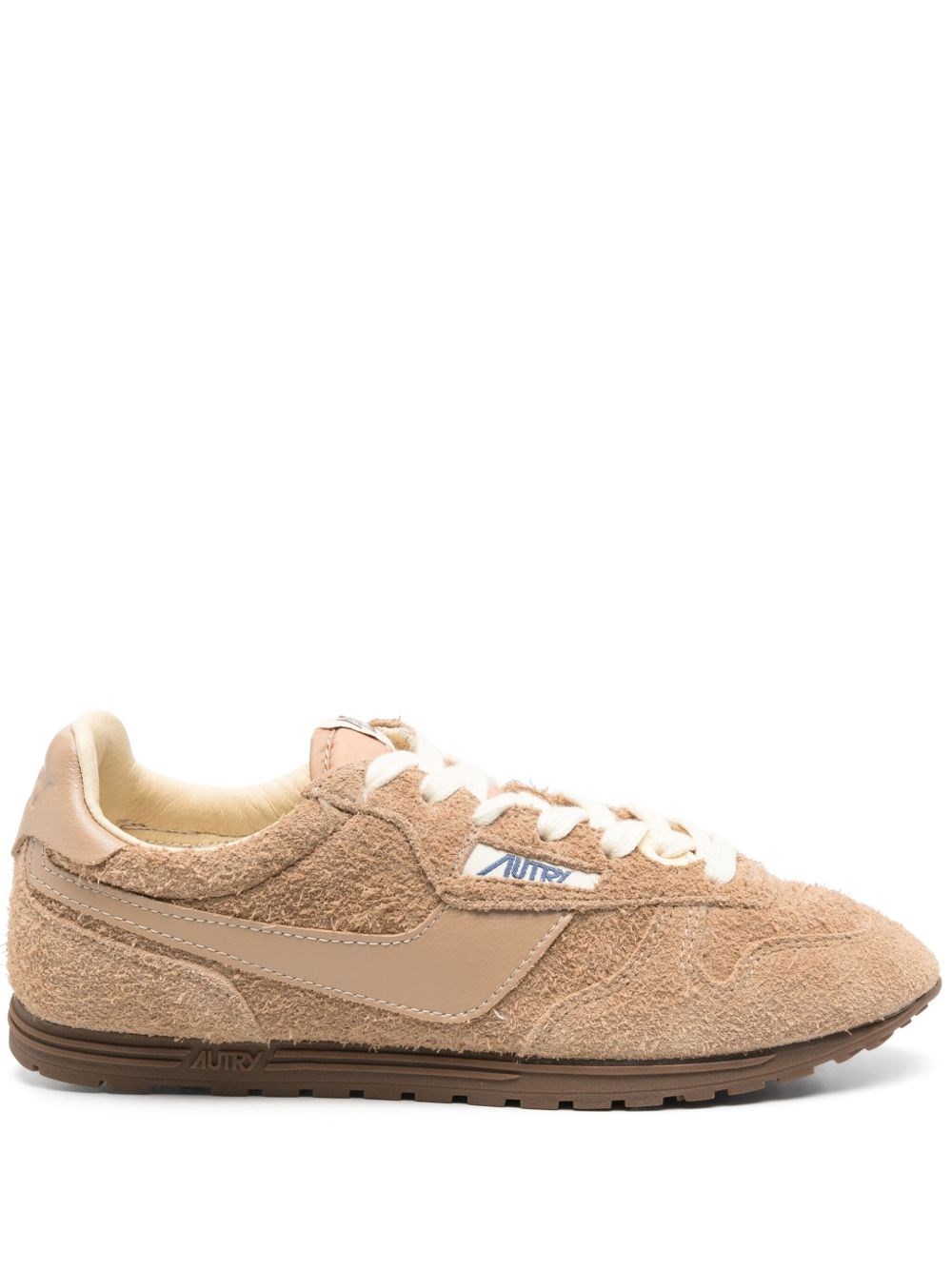 Autry Windspin Tonal Sneakers In Suede And Leather In Pink