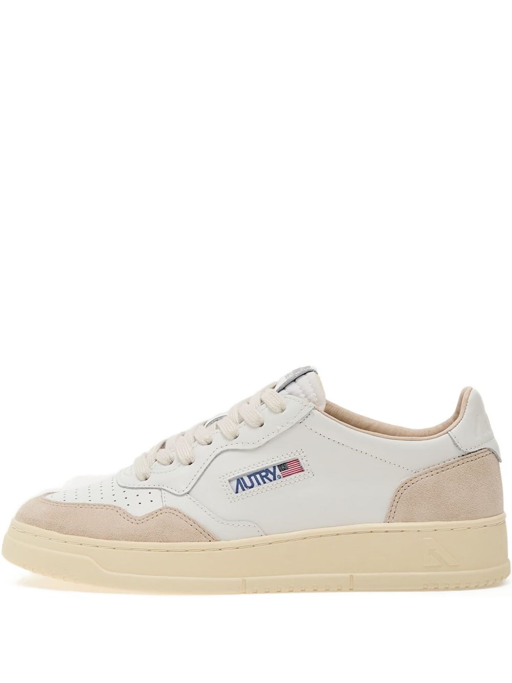 Autry Medalist Leather Sneakers In White