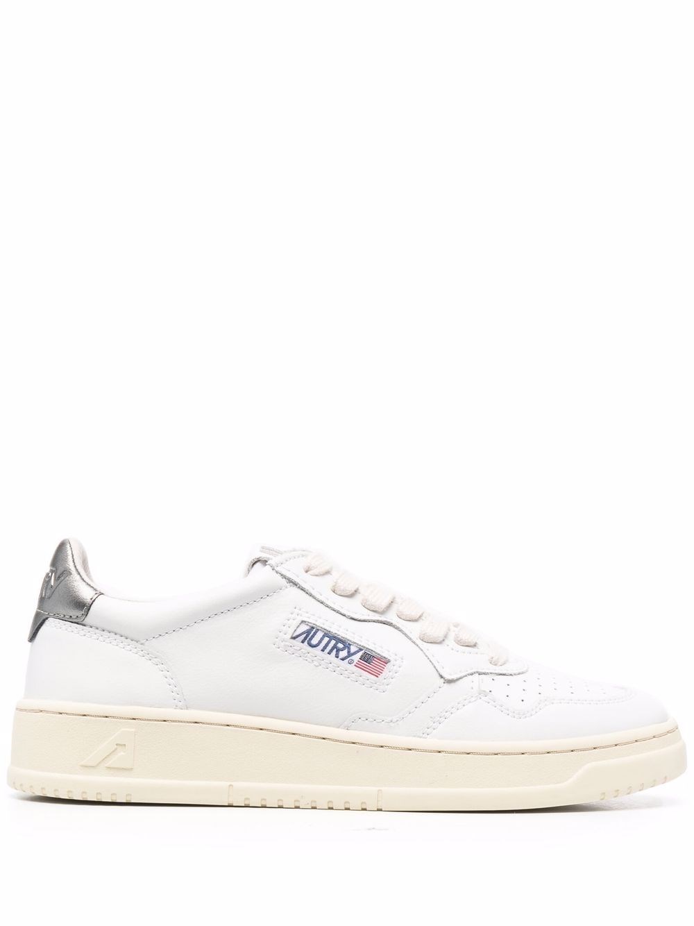 Autry Classic Low-top Sneakers With Logo Patches In White