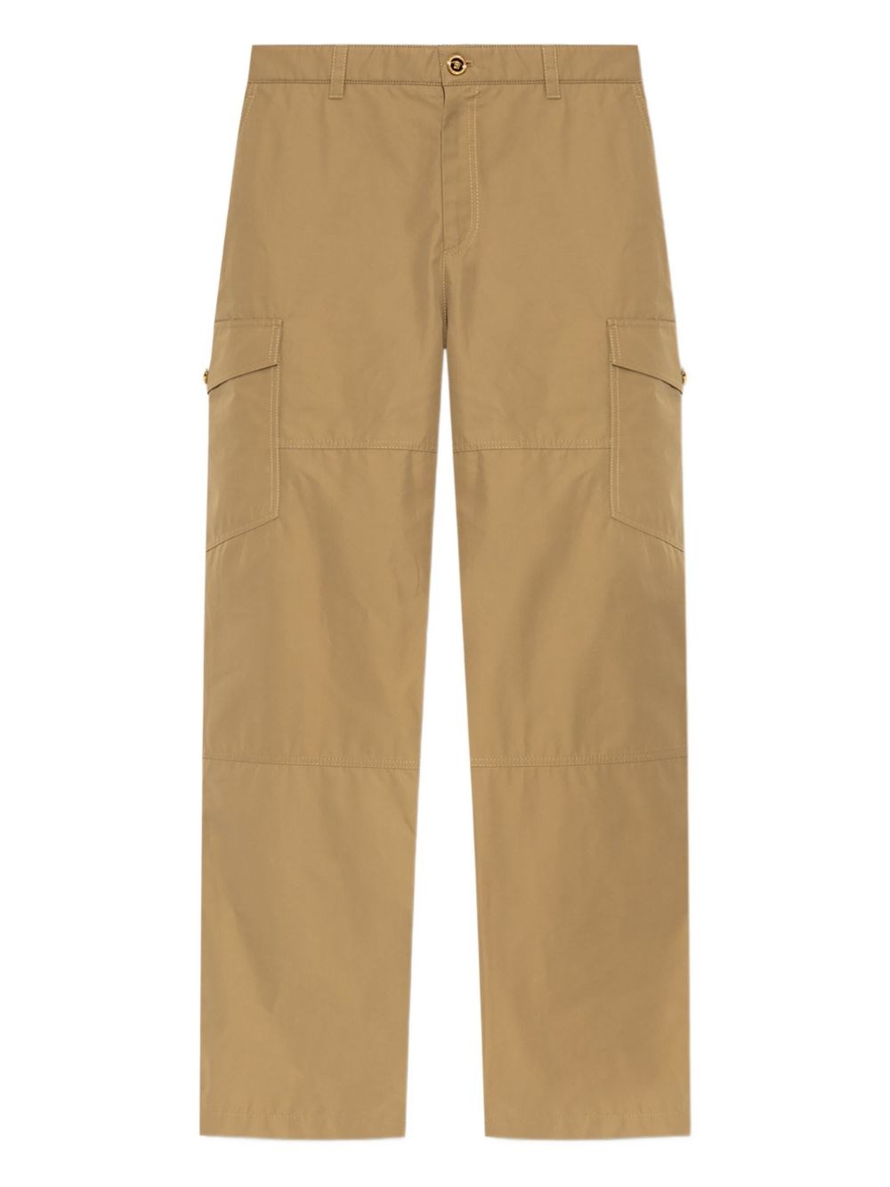 Versace Cotton Cargo Pants In Nude