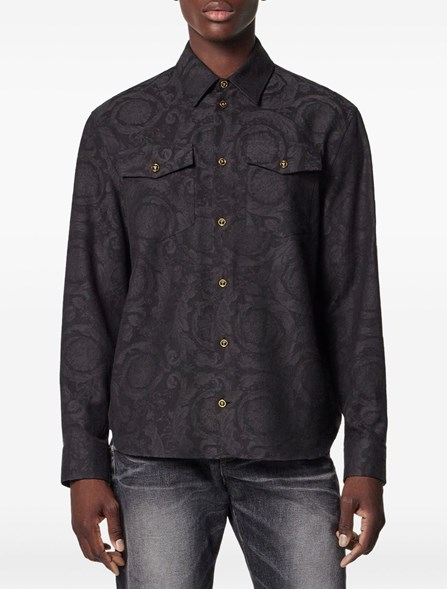VERSACE - SHIRT WITH BAROQUE PRINT