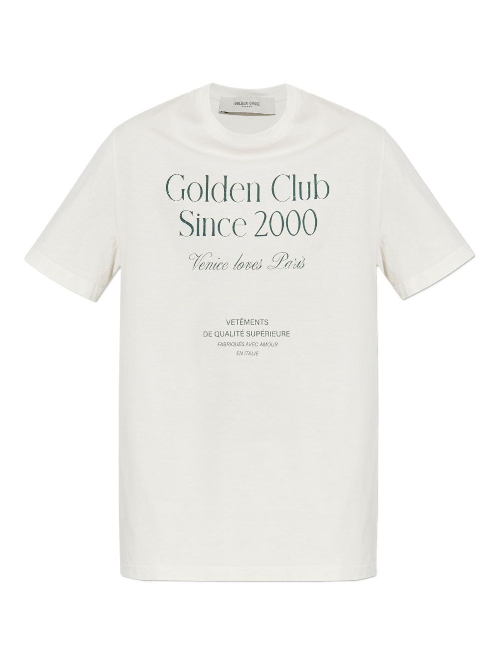Golden Goose Journey Ms T-shirt Regular Light Cotton Jersey With Print In White