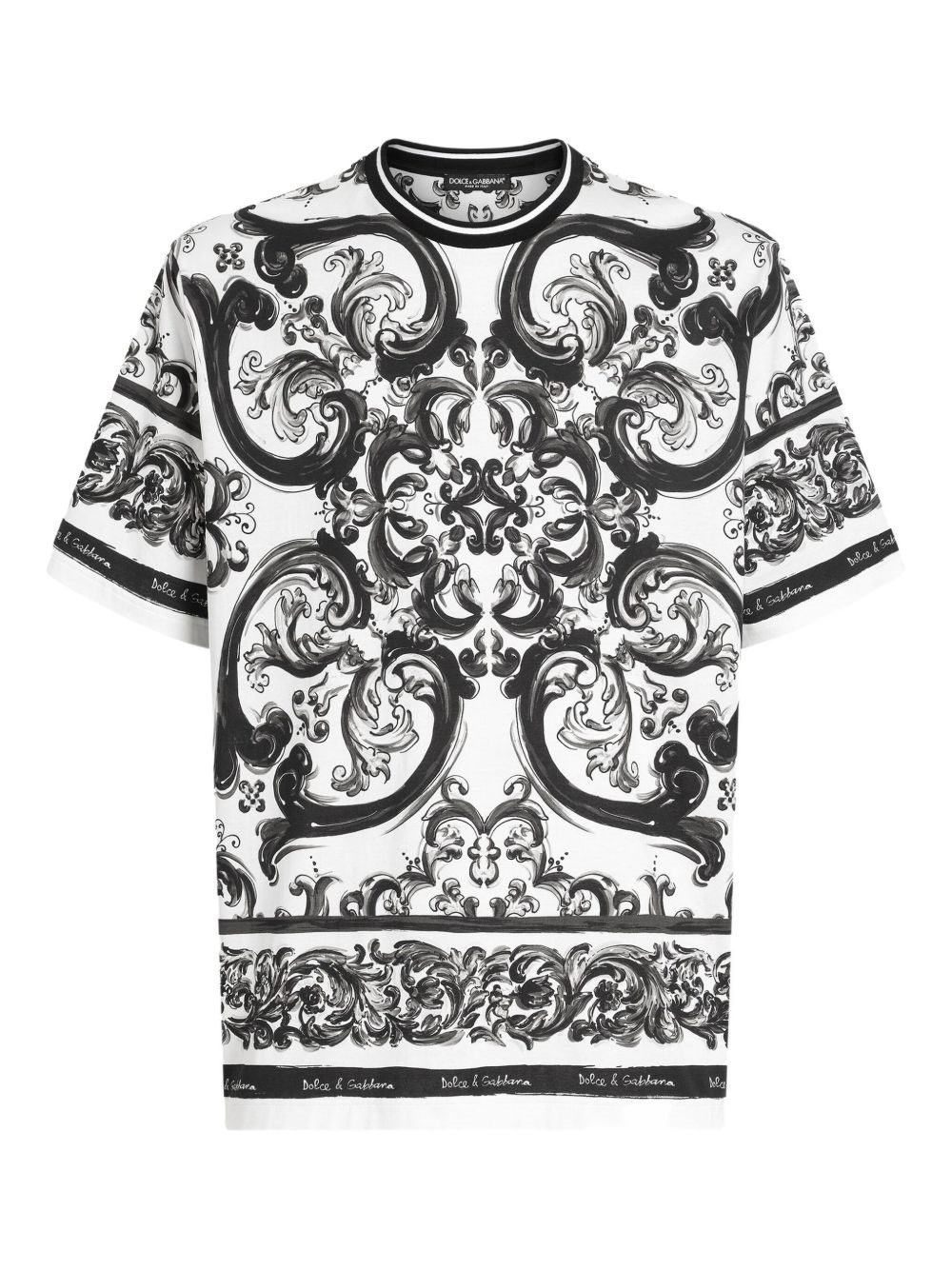 Dolce & Gabbana Maiolica T-shirt In Black