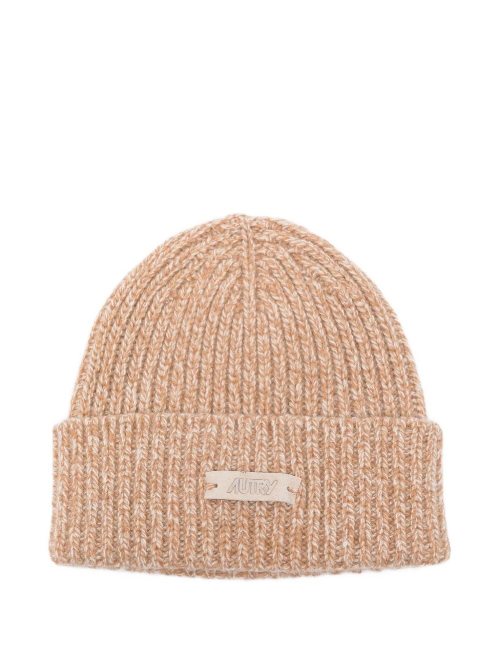 Autry Ribbed Beanie In Brown
