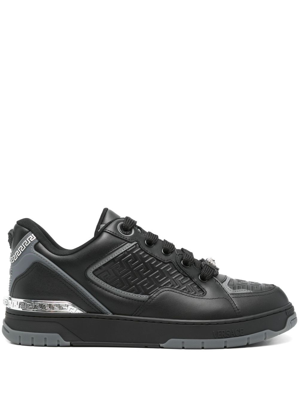 Versace Biggie Basket Sneakers In Black