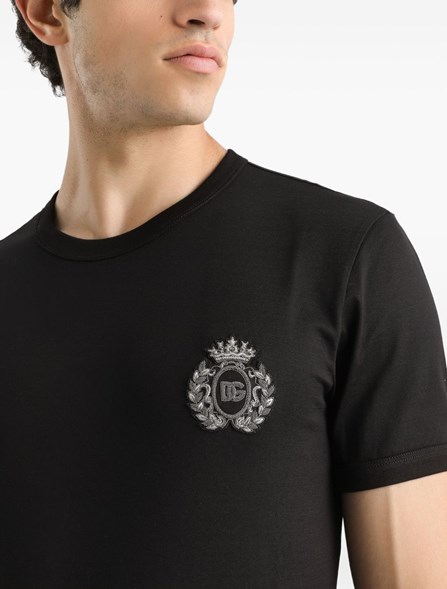 DOLCE & GABBANA - T-SHIRT WITH APPLIQUÉ