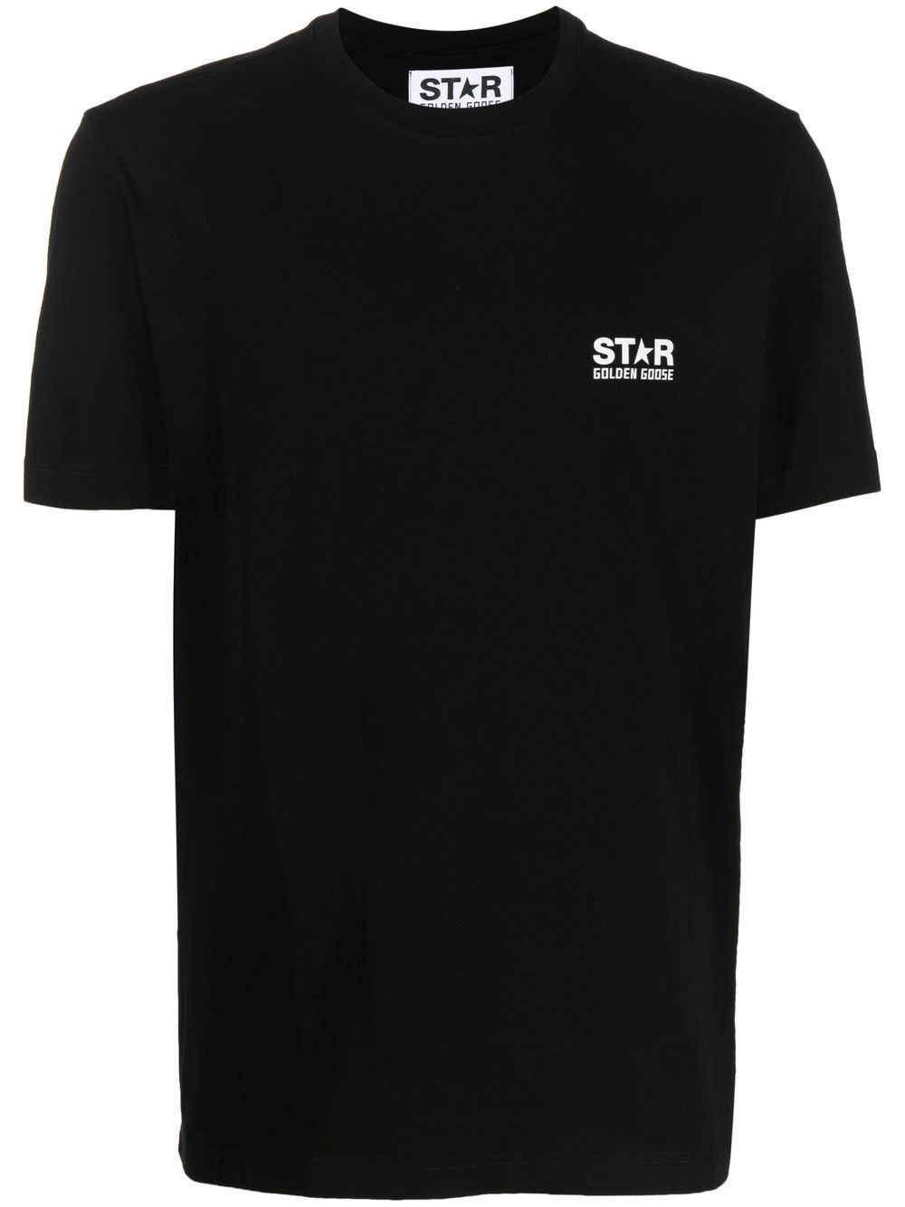 Golden Goose Regular-fit Cotton T-shirt With Iconic Star Graphic In Black