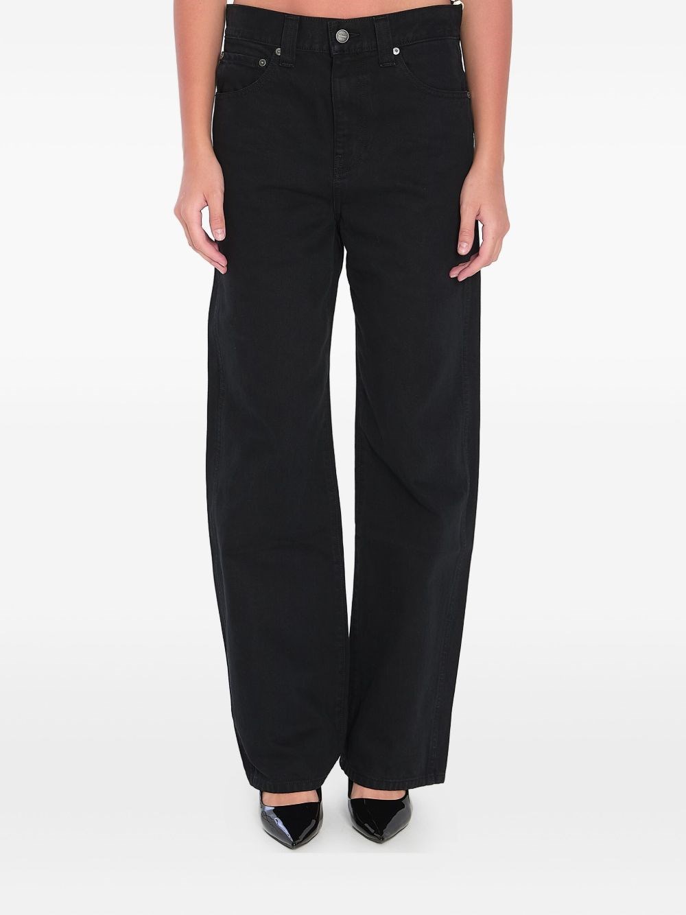 Khaite Bonnie Relaxed Fit Jeans In Black