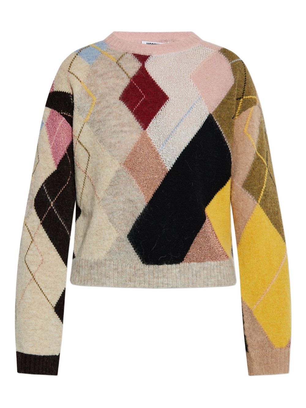 Moschino Knitwear Crew Neck Long Sleeves Soft Texture In Multi