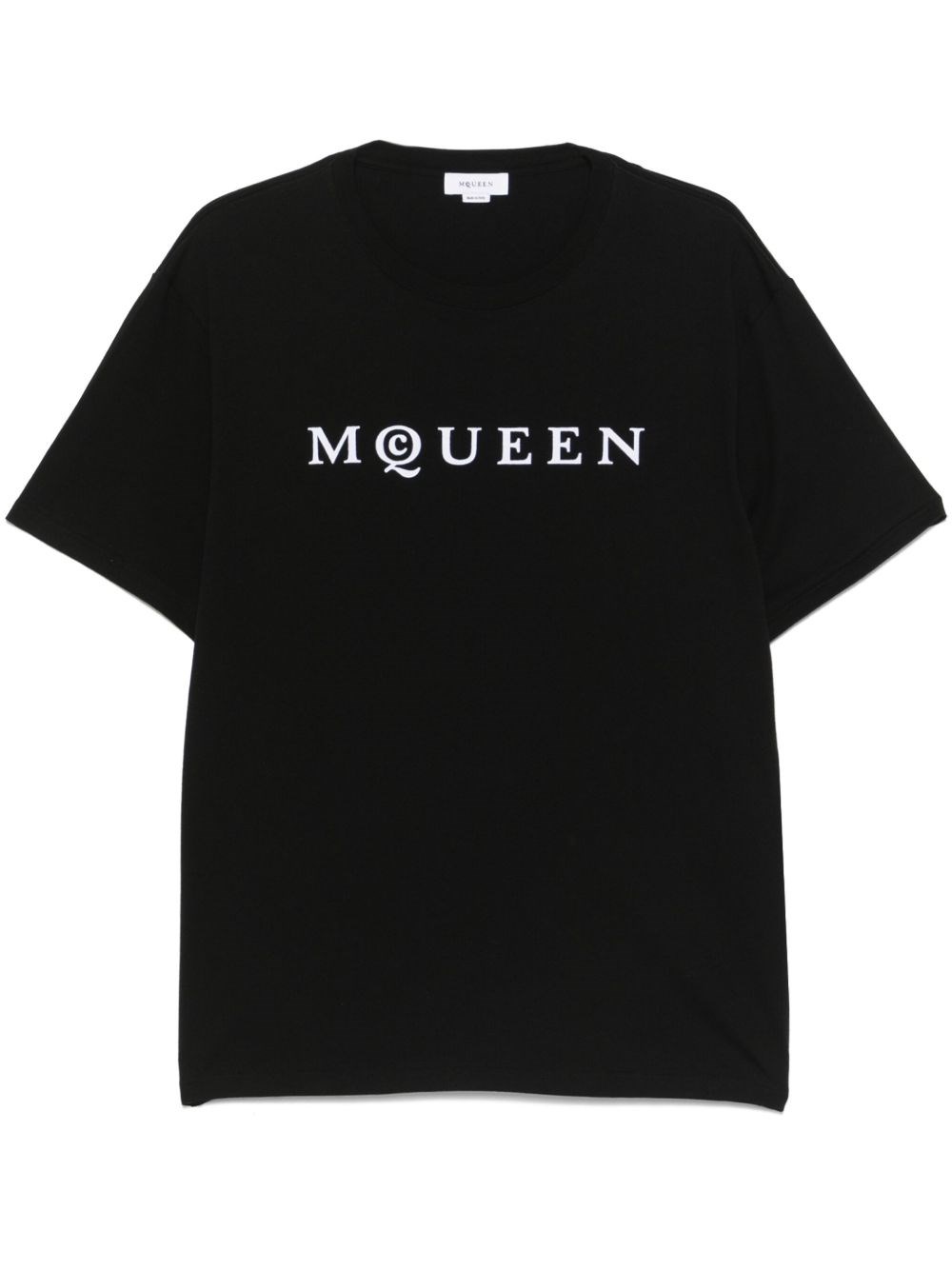 Alexander Mcqueen Logo Cotton T-shirt In Black