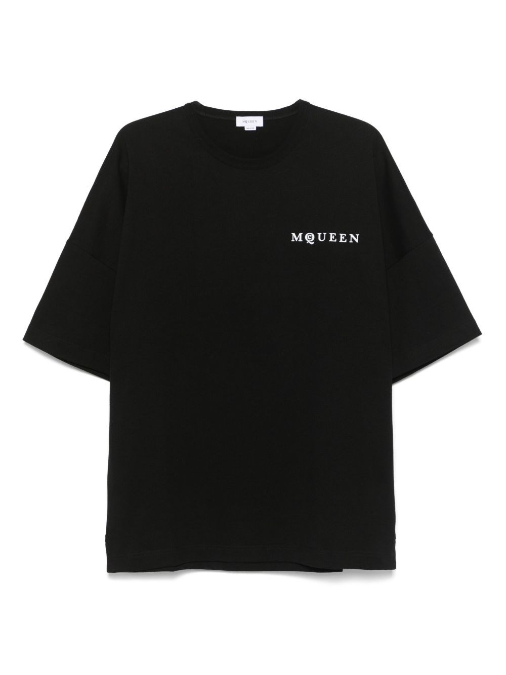 Alexander Mcqueen Black Cotton Clothing T-shirts In Black