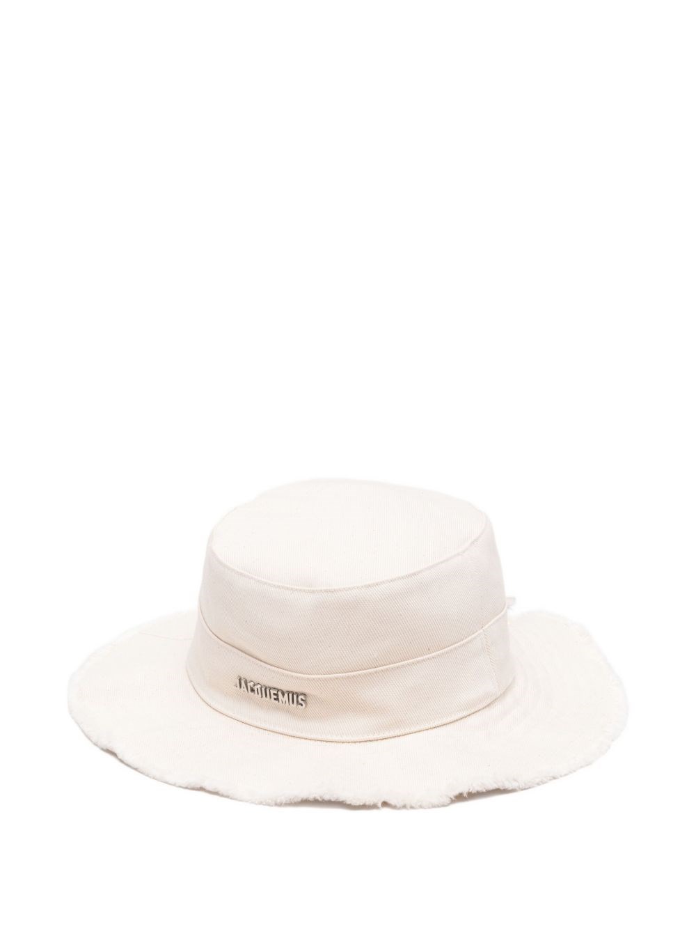 Jacquemus Bob With Fringed Hem And Wide Brim In White