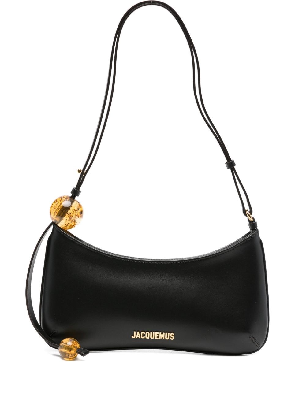 Jacquemus Women Black Top Zip Fastening Adjustable Shoulder Strap Internal Patch Pocket Contrast In Black