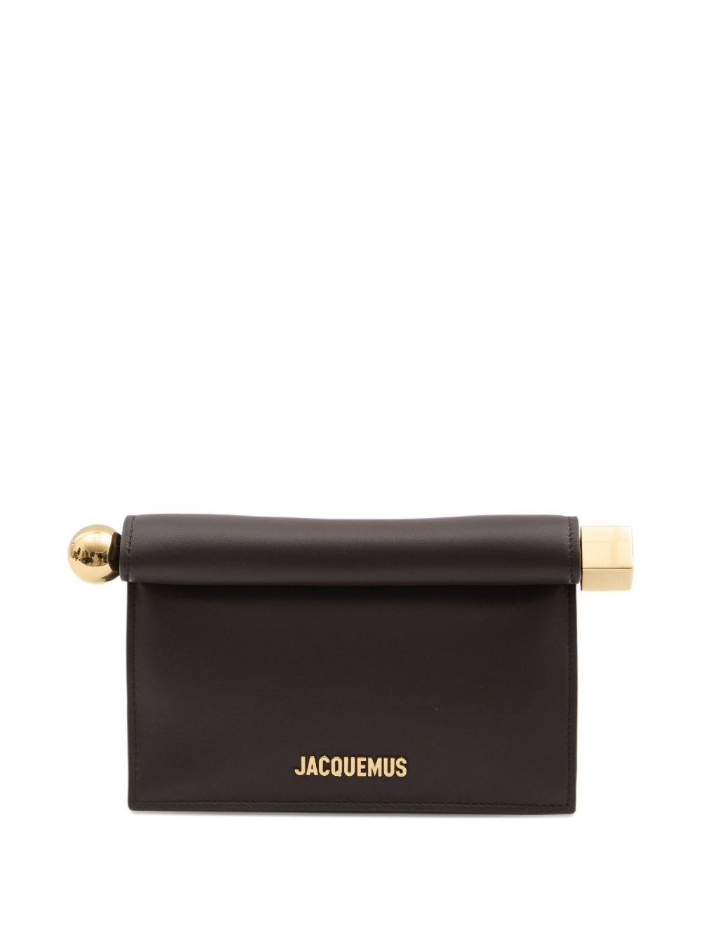 Jacquemus La Clutch Bag Rond Carré Piccola In Brown
