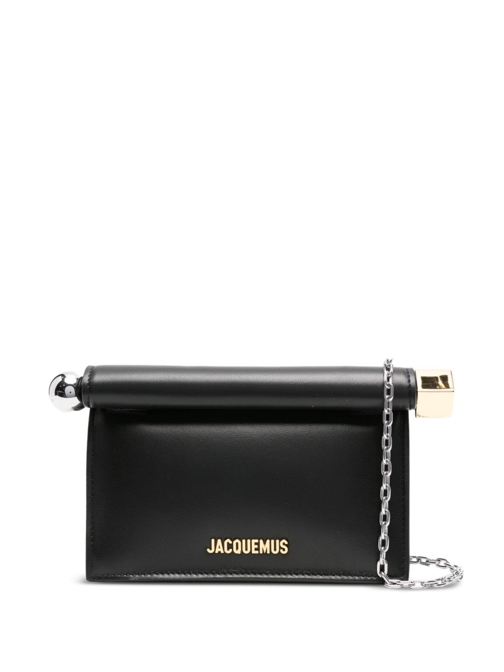 Jacquemus La Clutch Bag Rond Carré Piccola In Black